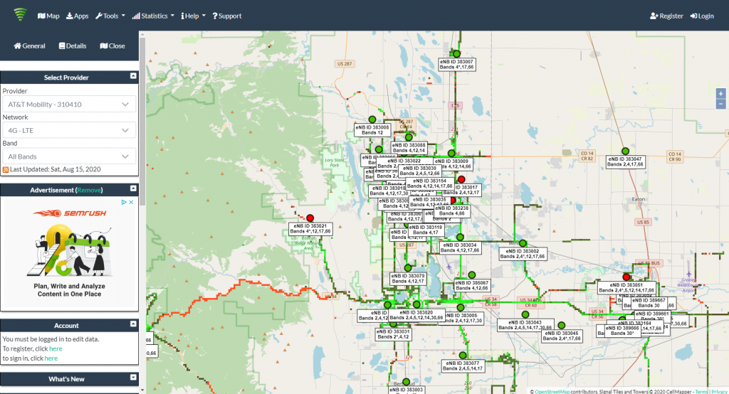 ATT Cell Mapper Home