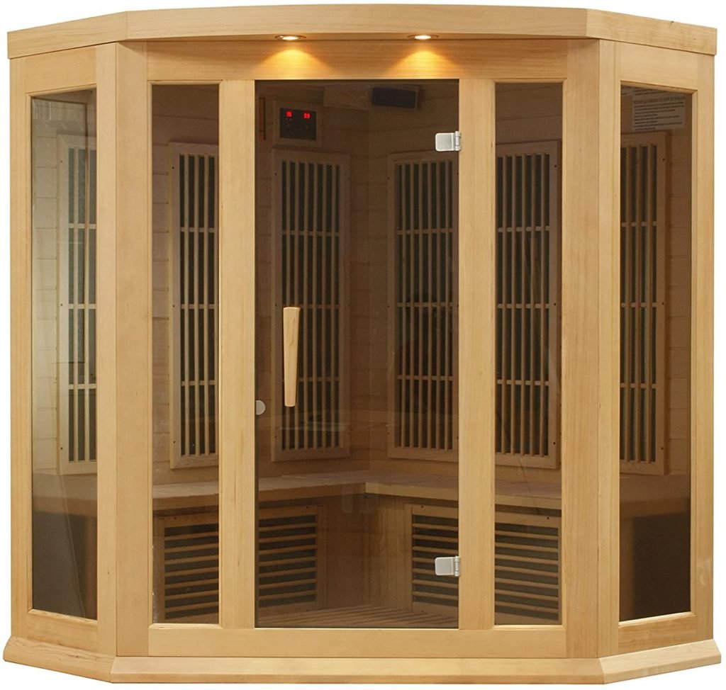 Maxxus 3-Person Low EMF FAR Infrared Canadian Hemlock Sauna