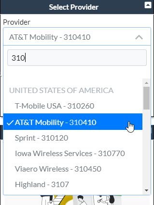 Select Provider ATT 2