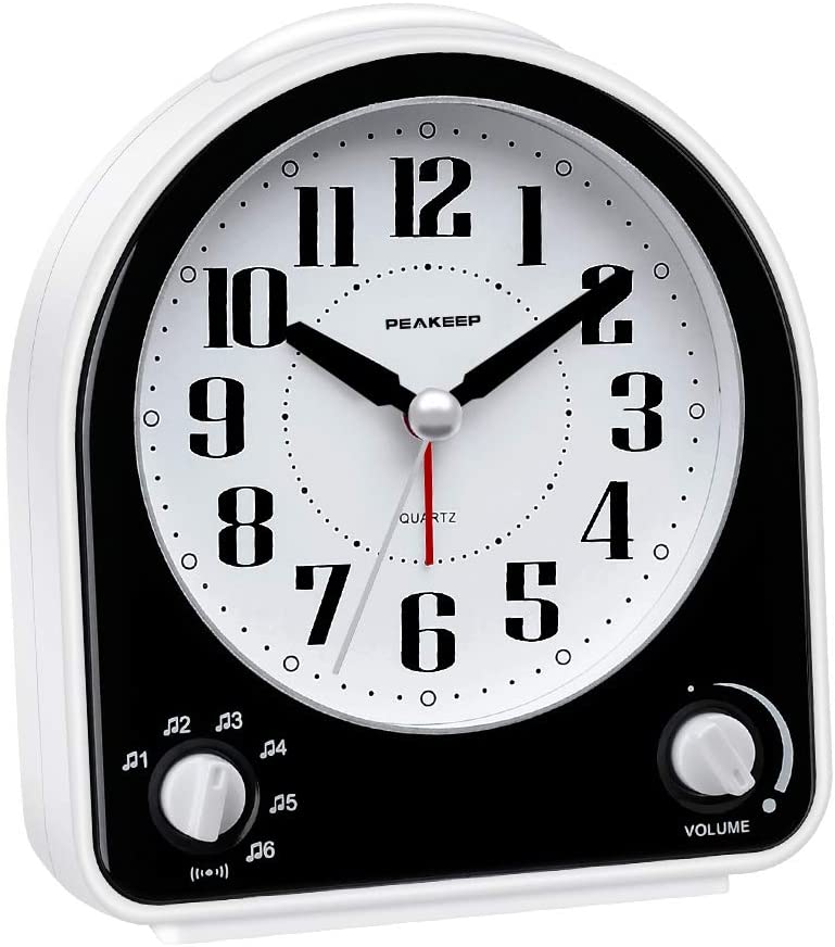 Peakeep Non-Ticking Silent Alarm Clock